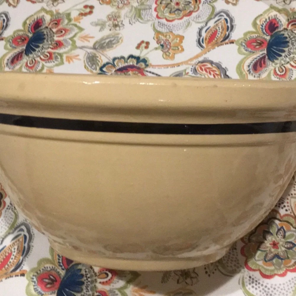 RARE Vintage Watt Pottery RioRose Pansy #11 large mixing bowl